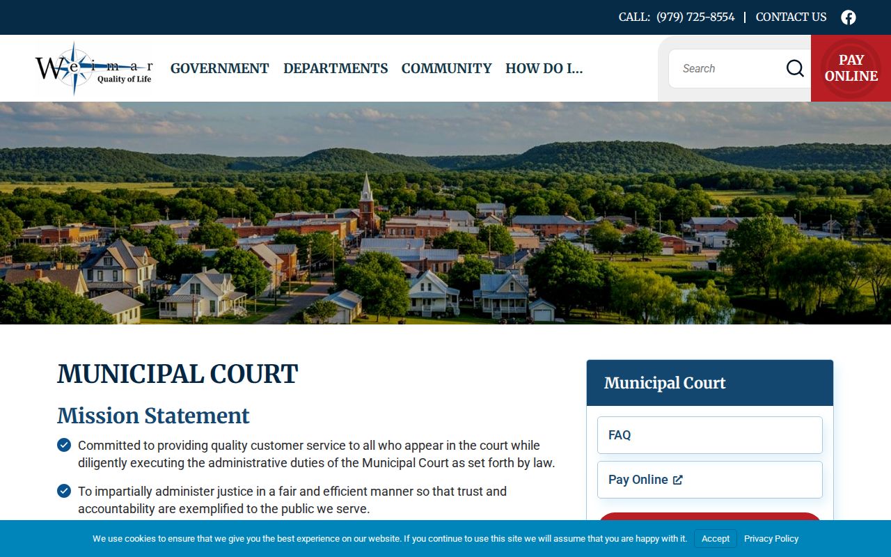 Weimar warrant records: official municipal court outstanding warrants folder and docket links